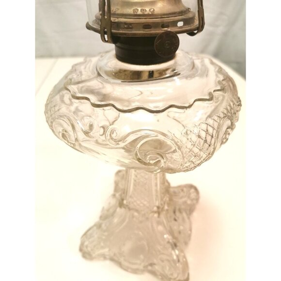 Large Excellent Condition Vintage Lamp Clear Decorative Base 19" Height - Picture 1 of 10